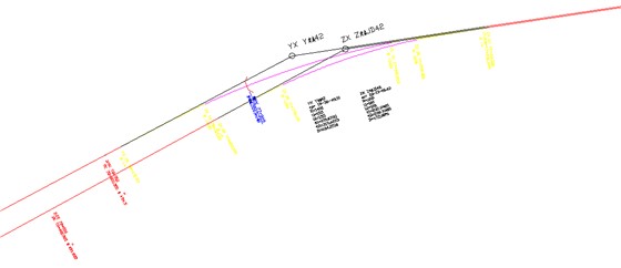 测量系统-交点法线路平面显示样式 测量系统-交点法线路平面显示样式