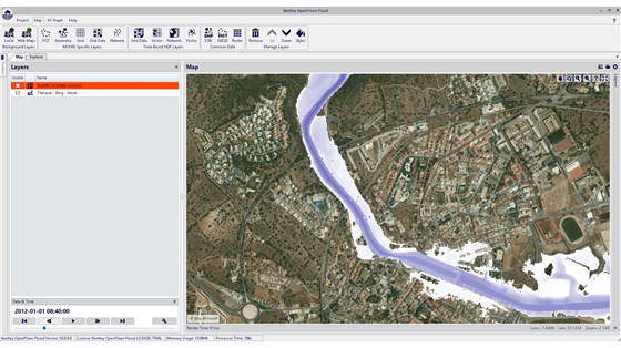 Bentley OpenFlows Flood-模拟河流洪水