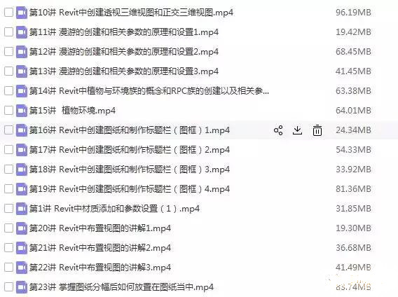 revit 建筑施工图中级视频教程百度云免费下载