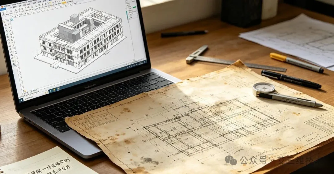 艾三维-老旧图纸翻BIM模型，这3个问题比建模更头疼4