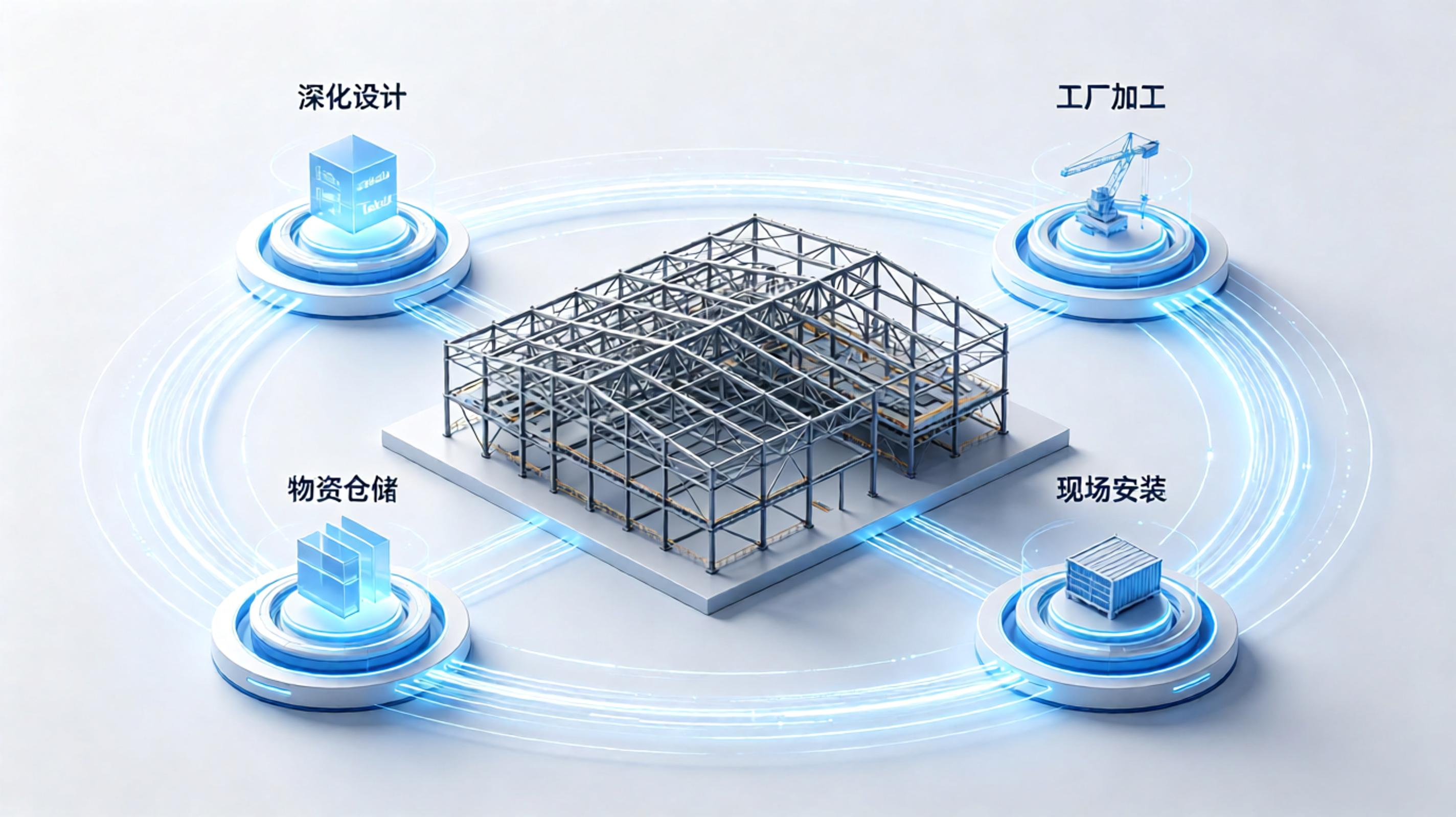 艾三维-钢结构Tekla模型如何无缝对接施工进度、物资管理，实现4D模拟联动2